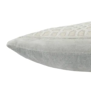 Mezza Azilane Trellis Light Blue/ Cream Poly Throw Pillow 22 inch