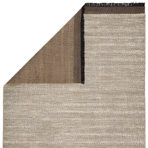 Mosaic Saanvi Natural Border White/ Black Area Rug (2'X3')