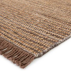 Mosaic Tansy Natural  Striped Taupe/ Brown Area Rug (2'X3')