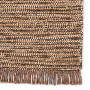 Mosaic Tansy Natural  Striped Taupe/ Brown Area Rug (2'X3')