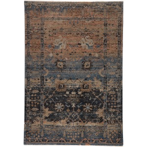 Myriad Vibe by  Caruso Oriental Blue/ Taupe Runner Rug (2'6