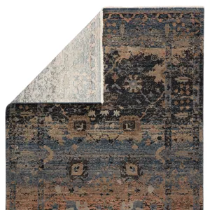 Myriad Vibe by  Caruso Oriental Blue/ Taupe Runner Rug (2'6"X8')