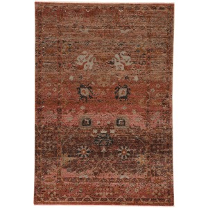 Myriad Vibe by  Caruso Oriental Pink/ Rust Runner Rug (2'6