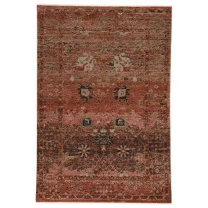 Myriad Vibe by  Caruso Oriental Pink/ Rust Runner Rug (2'6"X12')