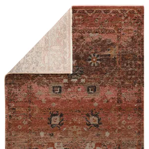 Myriad Vibe by  Caruso Oriental Pink/ Rust Runner Rug (2'6"X12')