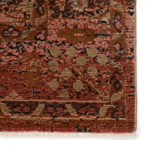 Myriad Vibe by  Caruso Oriental Pink/ Rust Runner Rug (2'6"X12')
