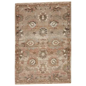 Myriad Vibe by  Milana Oriental Blush/ Tan Area Rug (5'X7'6")