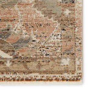 Myriad Vibe by  Milana Oriental Blush/ Tan Area Rug (5'X7'6")
