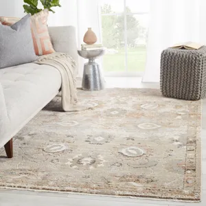 Myriad Vibe by  Milana Oriental Blush/ Tan Area Rug (5'X7'6")