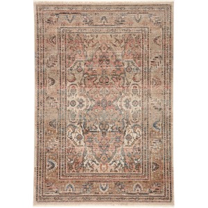 Myriad Vibe by  Ginia Medallion Blush/ Beige Area Rug