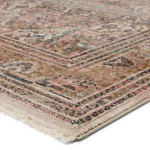 Myriad Vibe by  Ginia Medallion Blush/ Beige Area Rug (7'10"X11'1")
