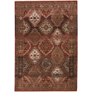 Myriad Vibe by  Lia Medallion Rust/ Pink Area Rug