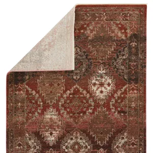 Myriad Vibe by  Lia Medallion Rust/ Pink Area Rug (7'10"X11'1")