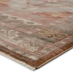 Myriad Vibe by  Constanza Medallion Blush/ Gray Runner Rug (2'6"X8')