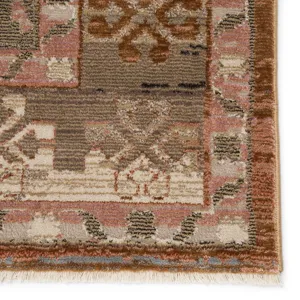 Myriad Vibe by  Constanza Medallion Blush/ Gray Runner Rug (2'6"X8')