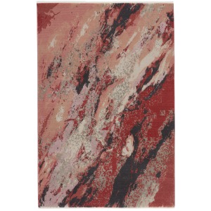 Myriad Vibe by  Emeline Abstract Pink/ Red Area Rug