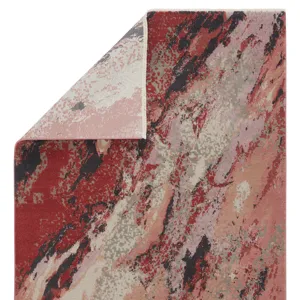 Myriad Vibe by  Emeline Abstract Pink/ Red Area Rug (5'X7'6")