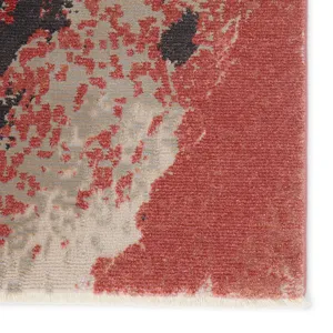 Myriad Vibe by  Emeline Abstract Pink/ Red Area Rug (5'X7'6")