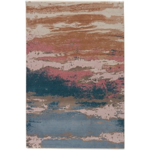 Myriad Vibe by  Helene Abstract Multicolor Runner Rug (2'6