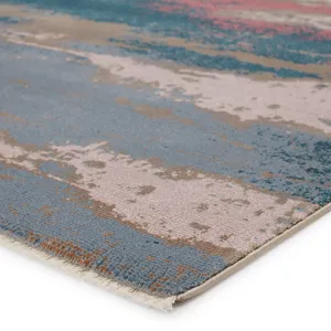 Myriad Vibe by  Helene Abstract Multicolor Runner Rug (2'6"X8')
