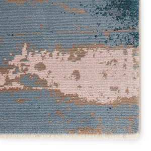 Myriad Vibe by  Helene Abstract Multicolor Runner Rug (2'6"X8')