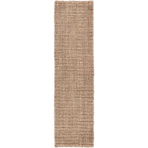 Naturals Lucia Achelle Natural Solid Taupe Runner Rug (2'6