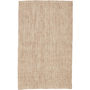 Naturals Lucia Mayen Natural Solid White/ Tan Area Rug