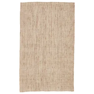 Naturals Lucia Mayen Natural Solid White/ Tan Area Rug (9'X12')