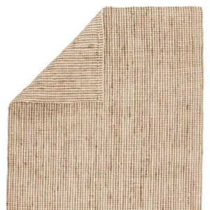 Naturals Lucia Mayen Natural Solid White/ Tan Area Rug (9'X12')
