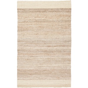 Naturals Tobago Mallow Natural Bordered White/ Tan Area Rug