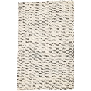 Naturals Tobago Almand Natural Solid White/ Black Area Rug