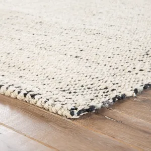 Naturals Tobago Almand Natural Solid White/ Black Area Rug (10'X14')