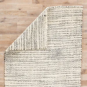 Naturals Tobago Almand Natural Solid White/ Black Area Rug (10'X14')