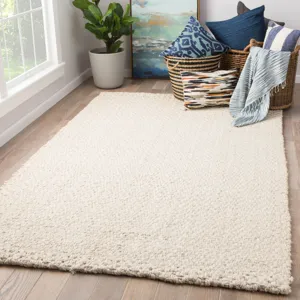 Naturals Tobago Tracie Natural Solid White Area Rug (10'X14')