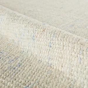 Naturals Tobago Bluffton Natural Solid Ivory/ Blue Area Rug (5'X8')