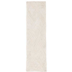 Naturals Tobago Vero Natural Trellis Ivory Runner Rug (2'6
