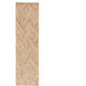 Naturals Tobago Vero Natural Trellis Beige Runner Rug (2'6