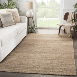 Naturals Tobago Hilo Natural Solid Tan Area Rug (5'X8')