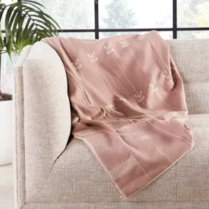 Nagaland Throw Razaphe Hand-Loomed Tribal Mauve/ Cream Throw