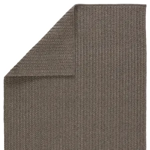 Nirvana Premium Iver Indoor/ Outdoor Solid Gray/ Taupe Area Rug (10'X14')