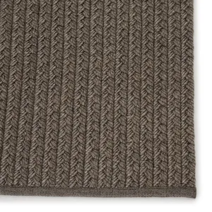 Nirvana Premium Iver Indoor/ Outdoor Solid Gray/ Taupe Area Rug (10'X14')
