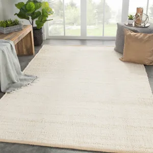 Naturals Monaco Anthro Natural Solid Cream Area Rug (9'X12')