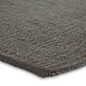 Naturals Monaco Anthro Natural Solid Dark Gray Area Rug (5'X8')