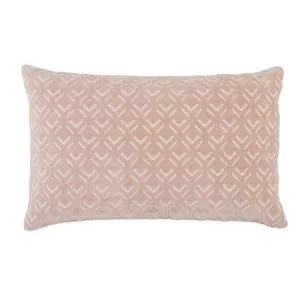Nouveau Colinet Trellis Blush/ Silver Down Lumbar Pillow