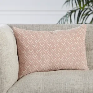 Nouveau Colinet Trellis Blush/ Silver Down Lumbar Pillow