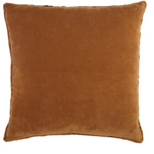 Nouveau Sunbury Solid Brown Poly Throw Pillow 26 inch
