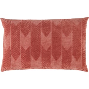 Nouveau Bourdelle Chevron Pink Poly Lumbar Pillow
