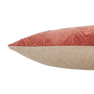 Nouveau Bourdelle Chevron Pink Poly Lumbar Pillow