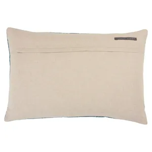 Nouveau Bourdelle Chevron Blue Poly Lumbar Pillow