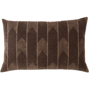 Nouveau Bourdelle Chevron Dark Taupe Down Lumbar Pillow